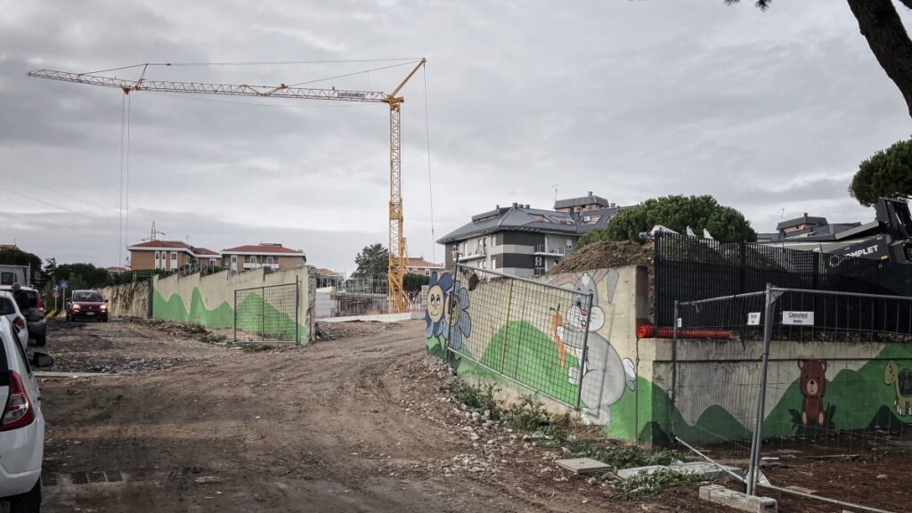 Il nuovo Polo dell'infanzia in costruzione in via Montecarlo