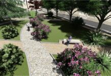 Rendering del progetto “Giardino della Biodiversità” del Comune di Portocannone