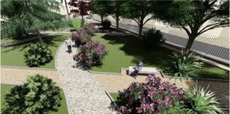 Rendering del progetto “Giardino della Biodiversità” del Comune di Portocannone