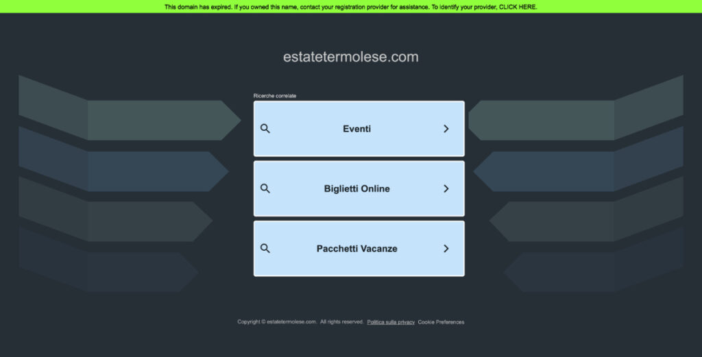 Estate Termolese 2025: il sito ufficiale torna online dopo quasi una settimana di blackout