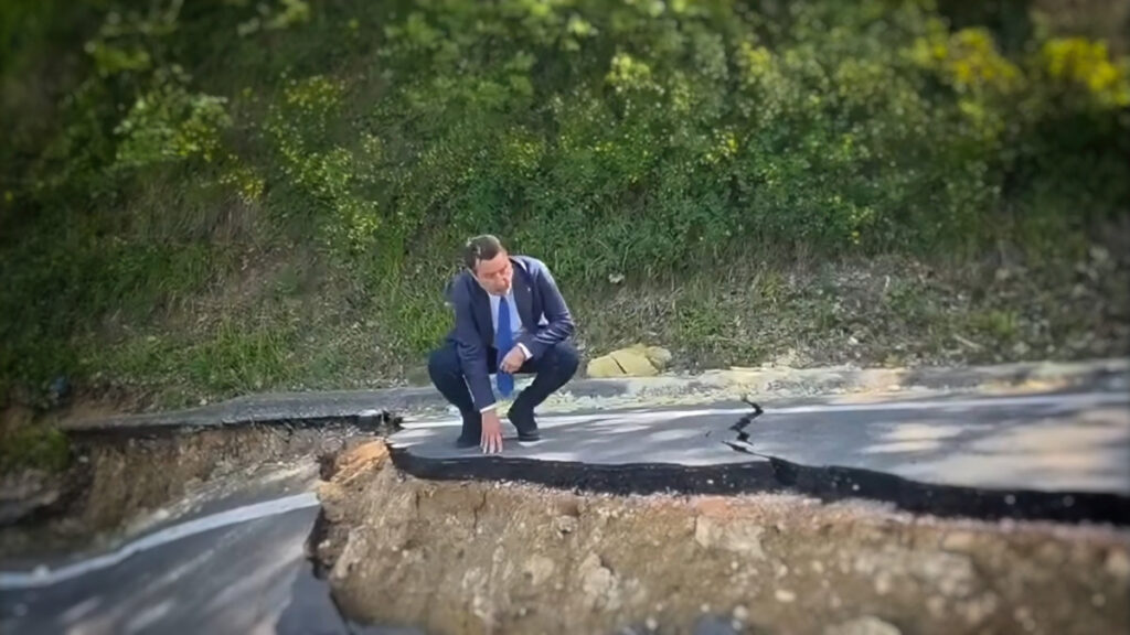 Matteo Salvini sulla frana di Petacciato