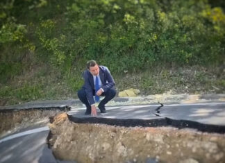 Matteo Salvini sulla frana di Petacciato