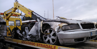 Una delle auto usate dal commando