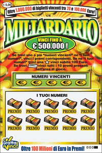 Il gratta e vinci da 500.000 €