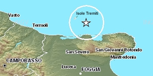Isole Tremiti: epicentro del sisma