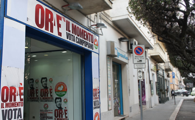 La sede elettorale di Oreste Campopiano La sede elettorale di Oreste Campopiano