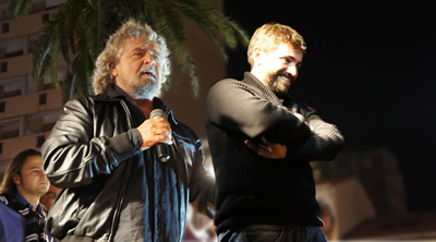 Beppe Grillo ed Antonio Federico del M5S