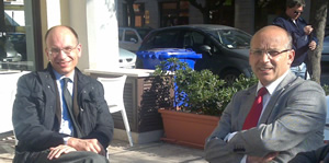 Monaco con Enrico Letta del Pd